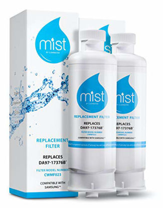 Picture of Mist DA97-17376B Replacement Compatible with: Samsung DA97-17376B HAF-QIN, RF23M8070SR, HAF-QIN/EXP, DA97-08006C Refrigerator Water Filter, 2 Pack