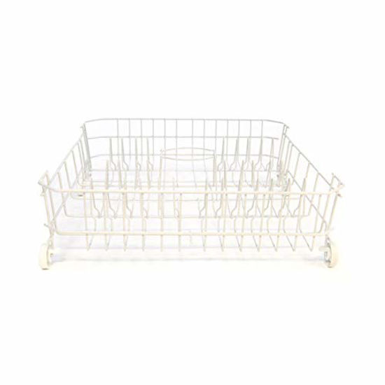 Picture of GE WD28X10284 Genuine OEM Lower Dishrack Assembly (White) for GE Dishwashers