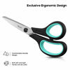 Picture of iBayam Scissors, 8 Inch Multipurpose Scissors 3-Pack, Ultra Sharp Blades, Comfort-Grip Handles, Heavy Duty Sharp Scissors for Office Home School Teacher Older Kids Classroom Class Craft Supplies