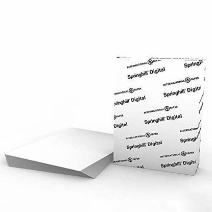 Picture of Springhill White 8.5 x 11 Cardstock Paper, 110lb, 199gsm, 250 Sheets (1 Ream) - Premium Heavy Cardstock, Printer Paper with Smooth Finish for Greeting Cards, Flyers, Scrapbooking & More - 015300R
