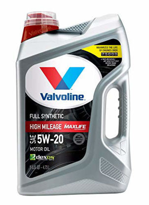 Picture of Valvoline Full Synthetic High Mileage with MaxLife Technology SAE 5W-20 Motor Oil 5 QT