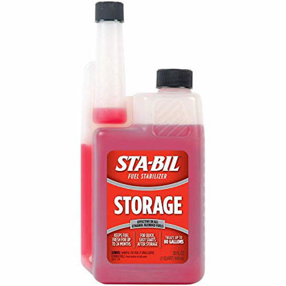 Picture of STA-BIL (22214) Storage Fuel Stabilizer - Guaranteed To Keep Fuel Fresh Fuel Up To Two Years - Effective In All Gasoline Including All Ethanol Blended Fuels - Treats Up To 80 Gallons, 32 fl. oz.