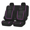 Picture of FH Group FB032PURPLE114 Purple Unique Flat Cloth Car Seat Cover (w. 4 Detachable Headrests and Solid Bench)