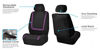 Picture of FH Group FB032PURPLE114 Purple Unique Flat Cloth Car Seat Cover (w. 4 Detachable Headrests and Solid Bench)