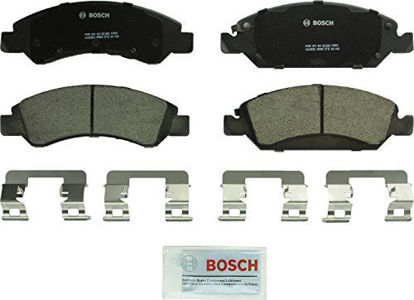 Picture of Bosch BC1363 QuietCast Premium Ceramic Disc Brake Pad Set For Select Cadillac Escalade, ESV, EXT, XTS; Chevrolet Avalanche, Cheyenne, Silverado, Suburban, Tahoe; GMC Savana, Sierra, Yukon XL + More; Front