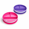 Picture of Munchkin Stay Put Divided Suction Plates, Pink/Purple