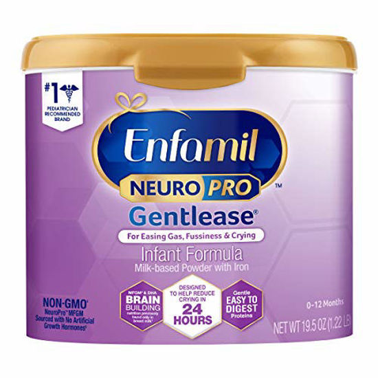 Picture of Enfamil NeuroPro Gentlease Infant Formula - Brain Building Nutrition, Clinically Proven to reduce fussiness, gas, crying in 24 hours - Reusable Powder Tub, 27.7 Oz (Packaging May Vary)