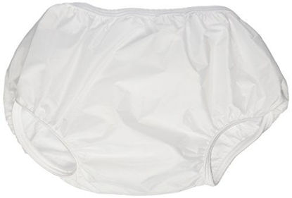Picture of Dappi Waterproof 100% Nylon Diaper Pants, White, Large (2 Count)