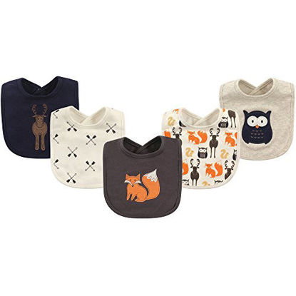 Picture of Hudson Baby Unisex Baby Cotton Bibs, Forest, One Size