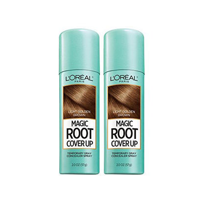 Picture of L'Oreal Paris Hair Color Root Cover Up Temporary Gray Concealer Spray Light Golden Brown (Pack of 2) (Packaging May Vary)