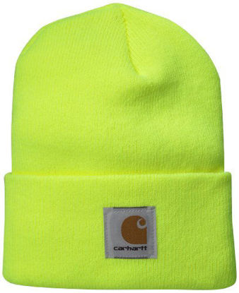Picture of Carhartt Men's Knit Cuffed Beanie, Brite Lime, One Size