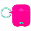 Picture of Case-Mate - AirPods Case - Hook Ups - Silicone - Compatible with Apple AirPods Series 1 & 2 - Fuchsia Dark Pink