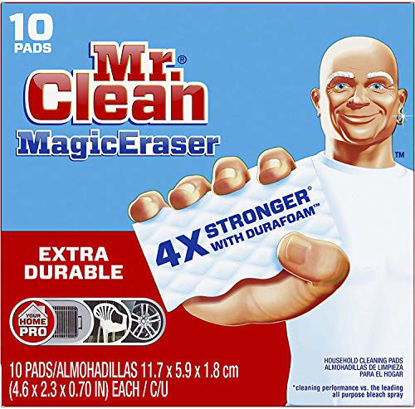 Picture of Mr. Clean Magic Eraser Extra Durable, Cleaning Pads with Durafoam, 10 Count