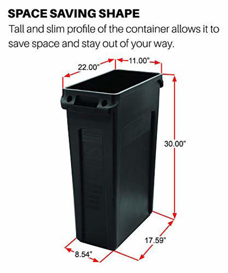 GetUSCart- Rubbermaid Commercial Products Slim Jim Plastic Rectangular ...
