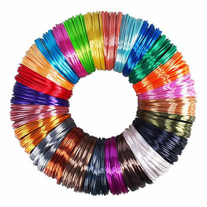 Picture of 25 Colors Silk Shiny PLA Filament Sample Pack, Each Color 4 Meter Length, Total 100m 3D Printer 3D Pen Material Refill, with Extra Gift 2 Finger Caps by MIKA3D