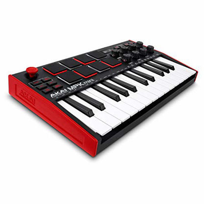 Picture of AKAI Professional MPK Mini MK3 - 25 Key USB MIDI Keyboard Controller With 8 Backlit Drum Pads, 8 Knobs and Music Production Software included