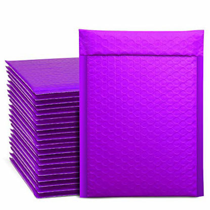 Picture of Metronic 50Pcs Poly Bubble Mailers, 6X10 Inch Padded Envelopes Bulk #0, Bubble Lined Wrap Polymailer Bags for Shipping/Packaging/Mailing Self Seal -Purple