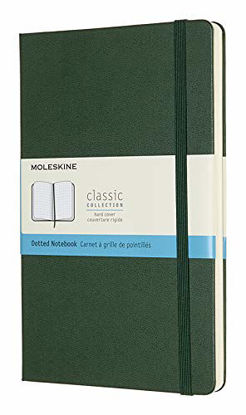 Picture of Moleskine Classic Notebook, Hard Cover, Large (5" x 8.25") Dotted, Myrtle Green, 240 Pages