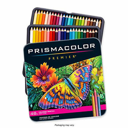 Picture of Prismacolor Premier Colored Pencils | Art Supplies for Drawing, Sketching, Adult Coloring | Soft Core Color Pencils, 48 Pack