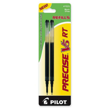Picture of PILOT Precise V5 RT Liquid Ink Refill For Retractable Pens, Extra Fine Point (0.5mm) Black Ink, 2-Pack (77273)