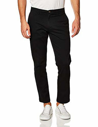 Picture of Amazon Essentials Men's Slim-Fit Casual Stretch Khaki, Black, 32W x 32L