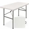 Picture of Best Choice Products 4ft Indoor Outdoor Heavy Duty Portable Folding Plastic Dining Table w/Handle, Lock for Picnic, Party, Camping - White