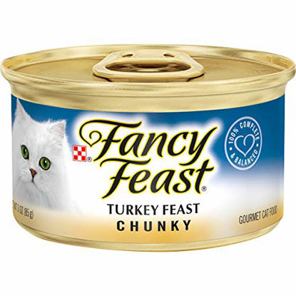 Picture of Purina Fancy Feast Pate Wet Cat Food, Chunky Turkey Feast - (24) 3 oz. Cans