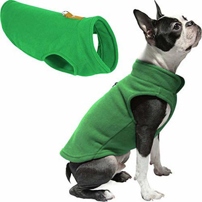 Picture of Gooby Dog Fleece Vest - Green, Large - Pullover Dog Jacket with Leash Ring - Winter Small Dog Sweater - Warm Dog Clothes for Small Dogs Girl or Boy for Indoor and Outdoor Use