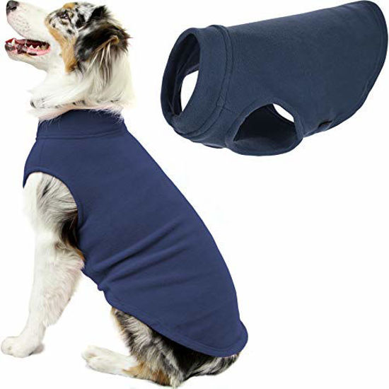 Picture of Gooby Stretch Fleece Dog Vest - Indigo Blue, 6X-Large - Pullover Fleece Dog Sweater - Warm Dog Jacket Dog Clothes Sweater Vest - Dog Sweaters for Small Dogs to Large Dogs for Indoor and Outdoor Use