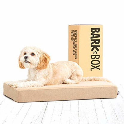 Picture of Barkbox Memory Foam Platform Dog Bed | Plush Mattress for Orthopedic Joint Relief (Small, Sand)