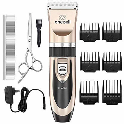 Picture of oneisall Dog Shaver Clippers Low Noise Rechargeable Cordless Electric Quiet Hair Clippers Set for Dog Cat