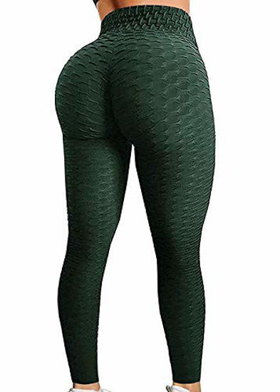 Picture of SEASUM Women's High Waist Yoga Pants Tummy Control Slimming Booty Leggings Workout Running Butt Lift Tights M