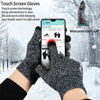Picture of Achiou Winter Knit Gloves Touchscreen Warm Thermal Soft Lining Elastic Cuff Texting Anti-Slip 3 Size Choice for Women Men