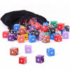 Picture of AUSTOR 100 Pieces Game Dice Set 10 Colors Square Corner Dice with a Free Storage Bag