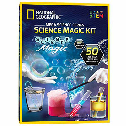 Picture of NATIONAL GEOGRAPHIC Science Magic Kit - Perform 20 Unique Science Experiments as Magic Tricks, Includes Magic Wand and Over 50 Pieces, Great STEM Learning Science Kit for Boys and Girls