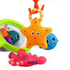 Picture of Bath Toy, Fishing Floating Squirts Toy and Water Scoop with Organizer Bag(8 Pack), KarberDark Fish Net Game in Bathtub Bathroom Pool Bath Time for Kids Toddler Baby Boys Girls, Bath Tub Spoon