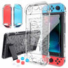 Picture of HEYSTOP Switch Case for Nintendo Switch Case Dockable with Screen Protector, Protective Case Cover for Nintendo Switch Tempered Glass Screen Protector and 6Pcs Thumb Caps