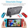 Picture of HEYSTOP Switch Case for Nintendo Switch Case Dockable with Screen Protector, Protective Case Cover for Nintendo Switch Tempered Glass Screen Protector and 6Pcs Thumb Caps