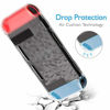 Picture of HEYSTOP Switch Case for Nintendo Switch Case Dockable with Screen Protector, Protective Case Cover for Nintendo Switch Tempered Glass Screen Protector and 6Pcs Thumb Caps