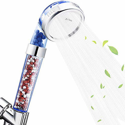 Picture of Nosame Shower Head, Filter Filtration High Pressure Water Saving 3 Mode Function Spray Handheld Showerheads for Dry Skin & Hair