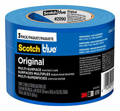 Picture of ScotchBlue Original Multi-Surface Painters Tape, 0.94 inch x 60 yard, 3 Rolls