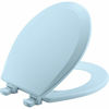 Picture of BEMIS 500EC 464 Toilet Seat with Easy Clean & Change Hinges, ROUND, Durable Enameled Wood, Dresden Blue
