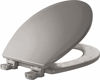 Picture of BEMIS 500EC 162 Toilet Seat with Easy Clean & Change Hinges, ROUND, Durable Enameled Wood, Silver