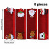 Picture of 8 Pieces Christmas Refrigerator Door Handle Covers Santa Snowman Door Handle Covers Xmas Kitchen Appliance Covers for Christmas Fridge Microwave Dishwasher Handle Decorations (Style Set 1)