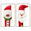 Picture of 3 Pieces Santa Claus Refrigerator Handle Covers Set Cute Fridge Door Covers Christmas Kitchen Appliance Handle Covers for Christmas Home Decorations