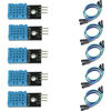 Picture of HiLetgo 5pcs DHT11 Temperature Humidity Sensor Module Digital Temperature Humidity Sensor 3.3V-5V Humidity Measure Range 20%-95% Temperature Measure Range 0-50 Celsius with Dupont Wires