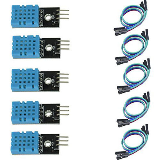 5 Moduli Sensore Temperatura E Umidità HiLetgo – Digitale 3.3V-5V – Range 0-50°C / 20%-95% – Per Arduino E Progetti Elettronici - 3