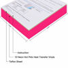 Picture of JANDJPACKAGING Neon Pink HTV Heat Transfer Vinyl - 10 Pack HTV Vinyl for Cricut, Silhouette Cameo, Bonus Teflon for Heat Press Machine