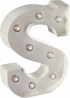 Picture of Darice White Metal Marquee Letter - S - 9.87 Tall, White Finish