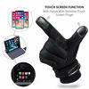 Picture of Winter Thermal Gloves for Men Waterproof and Touch Screen Fingers Insulated Cotton Warm in Cold Weather Black Medium